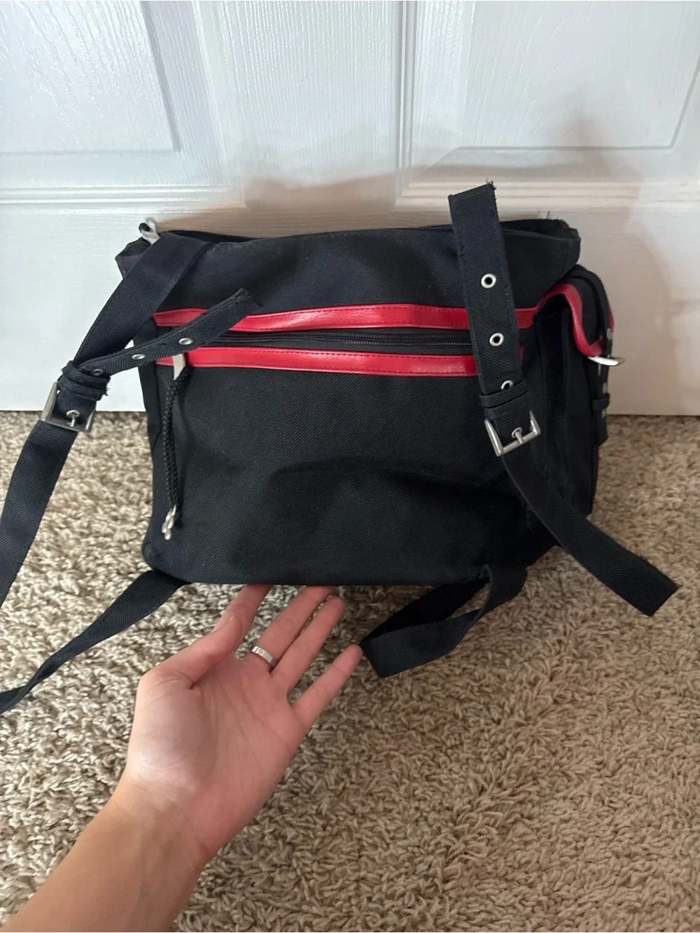 Disney Black and Red Mickey Messenger Bag